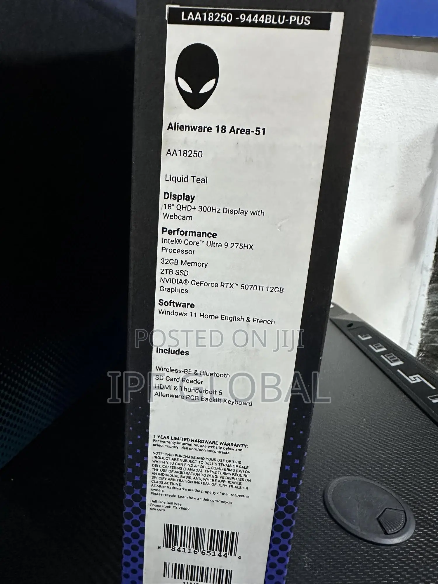 New Laptop Dell Alienware 18 Area-51 32GB Intel Core Ultra 9 SSD 2T