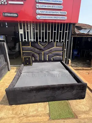 6 by 6 High Quality Bedframe With One Side Cupboard