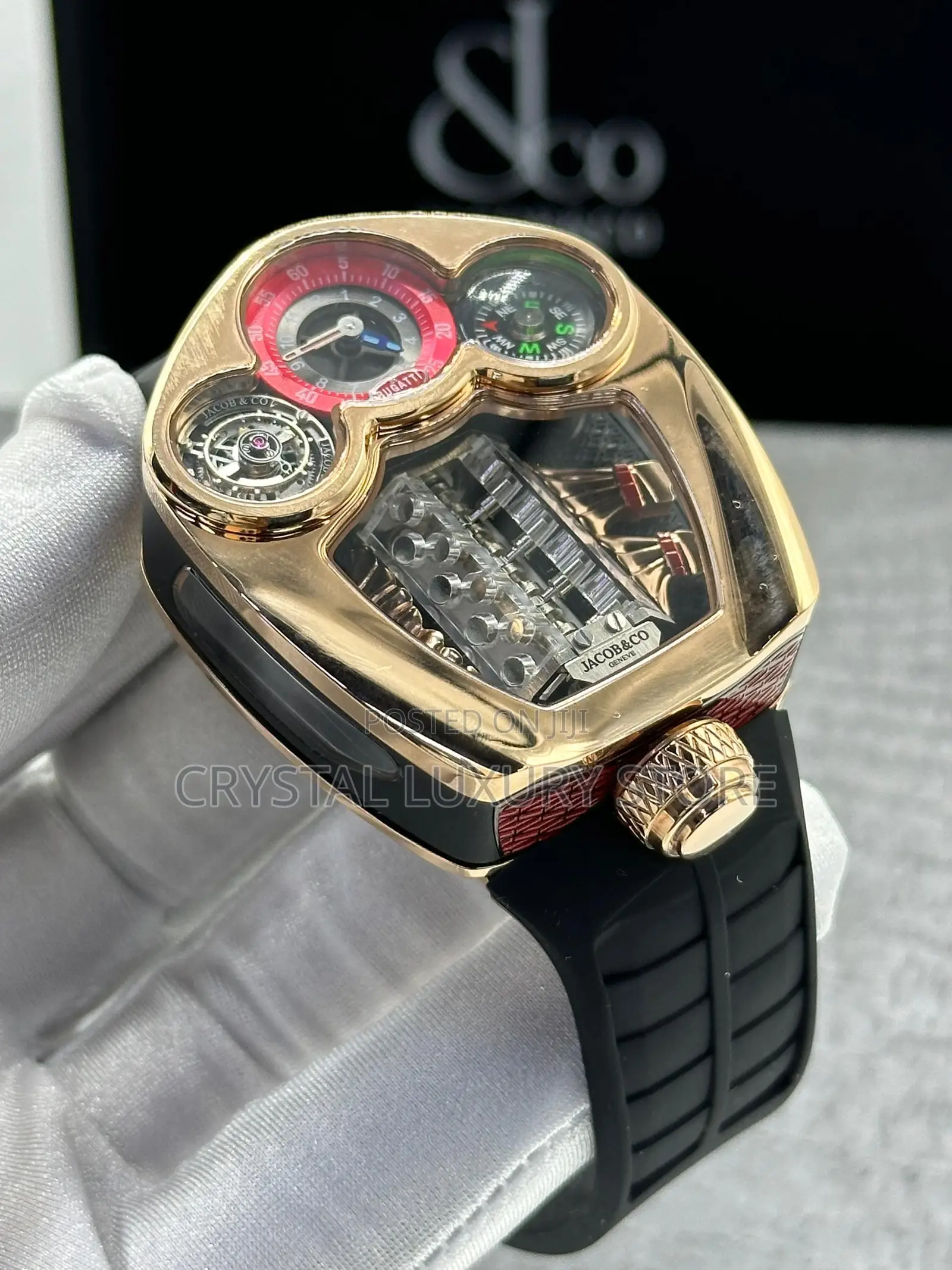 Jacob Co Quality Luxury Men Automatic Engine Wristwatch