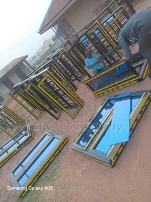 Black Aluminum Casement Window With Burglary