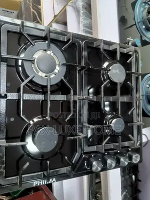 4 Burner Black Stainless Gas Hob