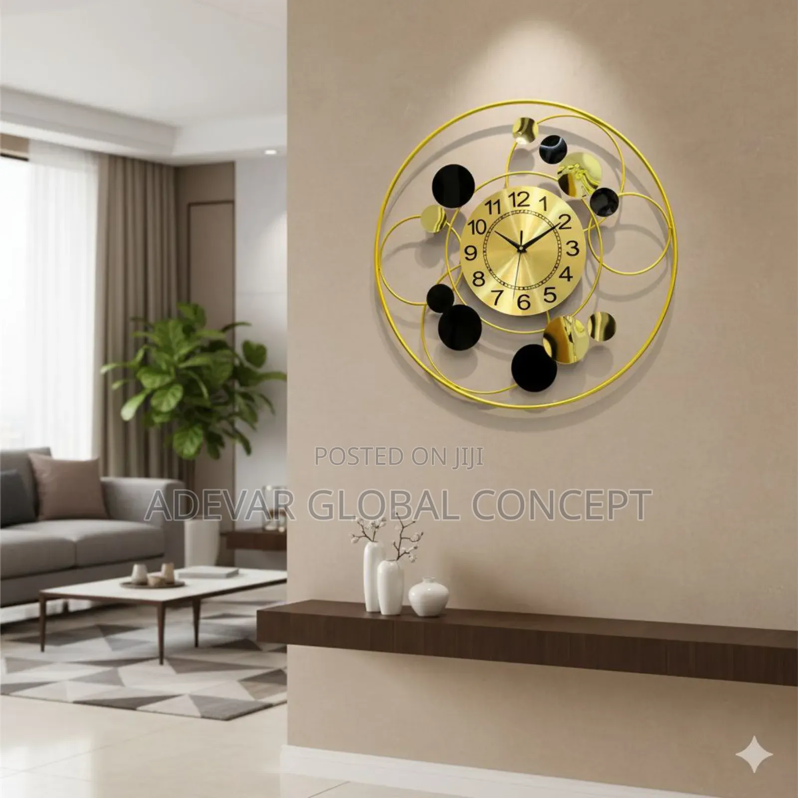 56cm Luxury Wall Clock Home Office Decor