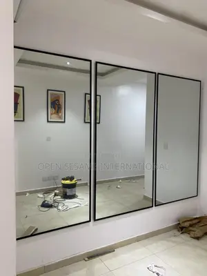 Corridor Mirror Design With Black Edge