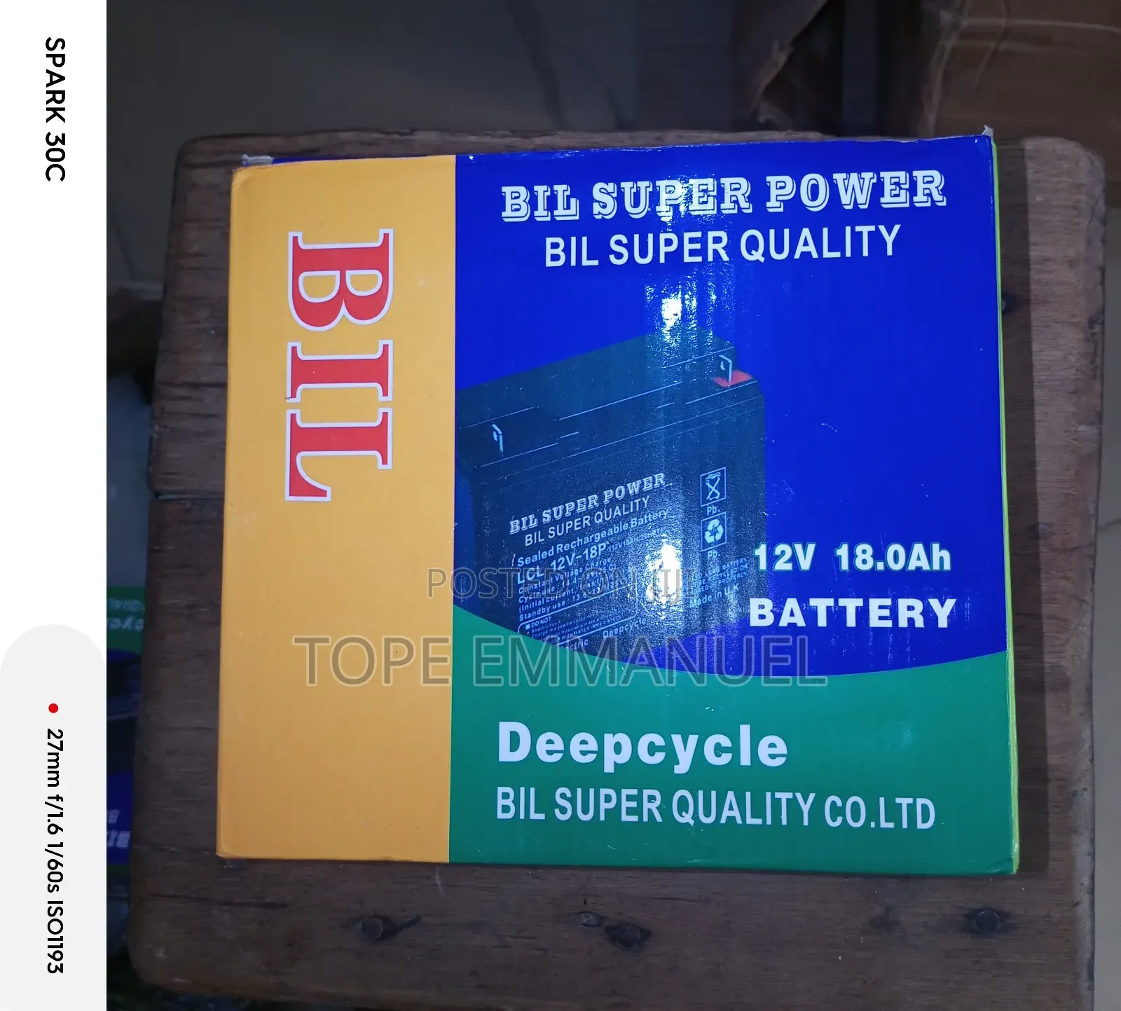 12v 18.0ah Deep Cycle Sealed Rechargeable Battery