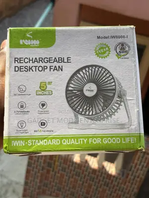 Iwin Iw8008 Rechargeable and Portable Desktop Fan