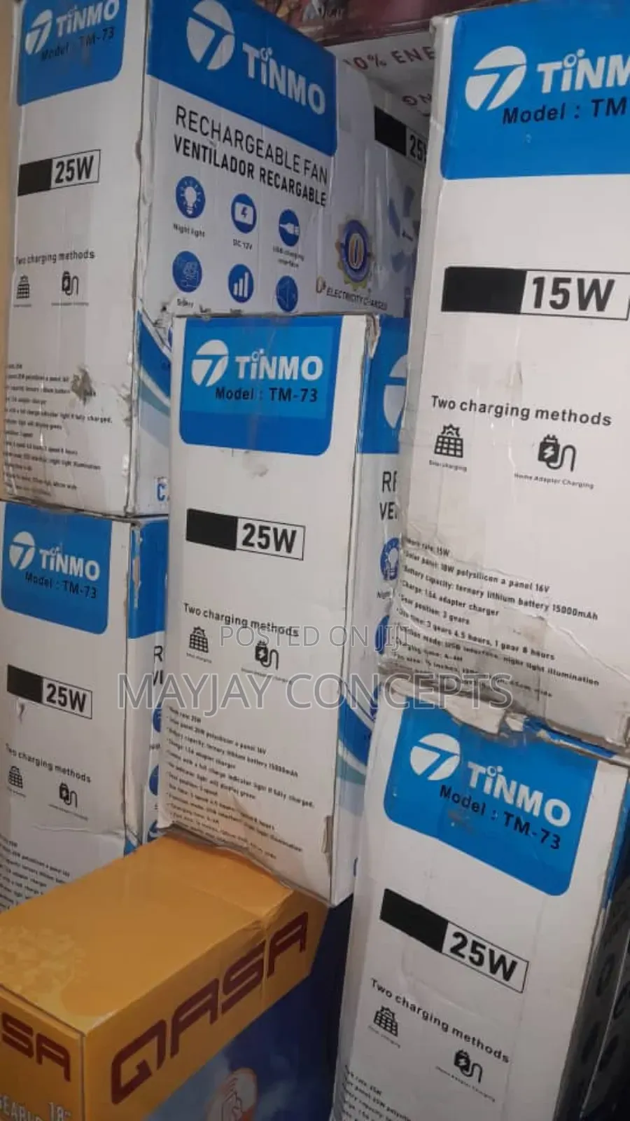 Tinmo 3-in-1 Ac/Dc Solar Rechargeable Standing+Panel+Usb-25watts in ...