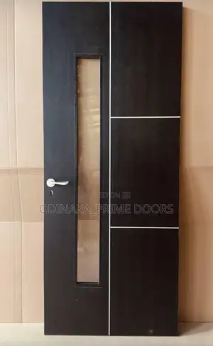 7ft By 3ft Hdf Wooden Door With Glass New Design
