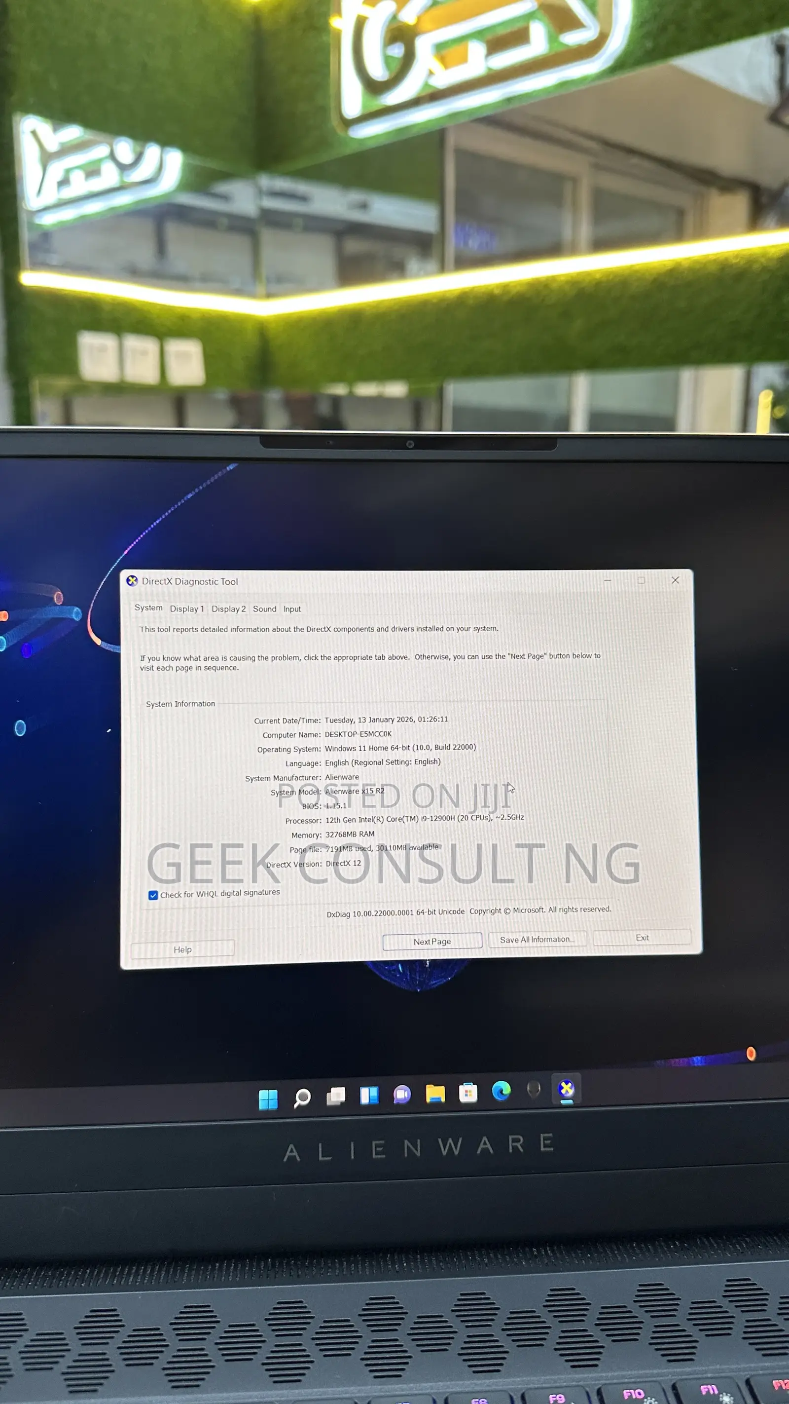 Laptop Dell Alienware X15 r2 32GB Intel Core i9 SSD 1T