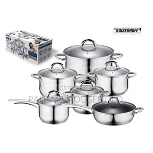6-Set Stainless Steel Induction Cookwares