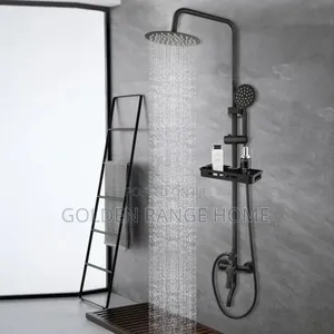 Black Standing Shower System