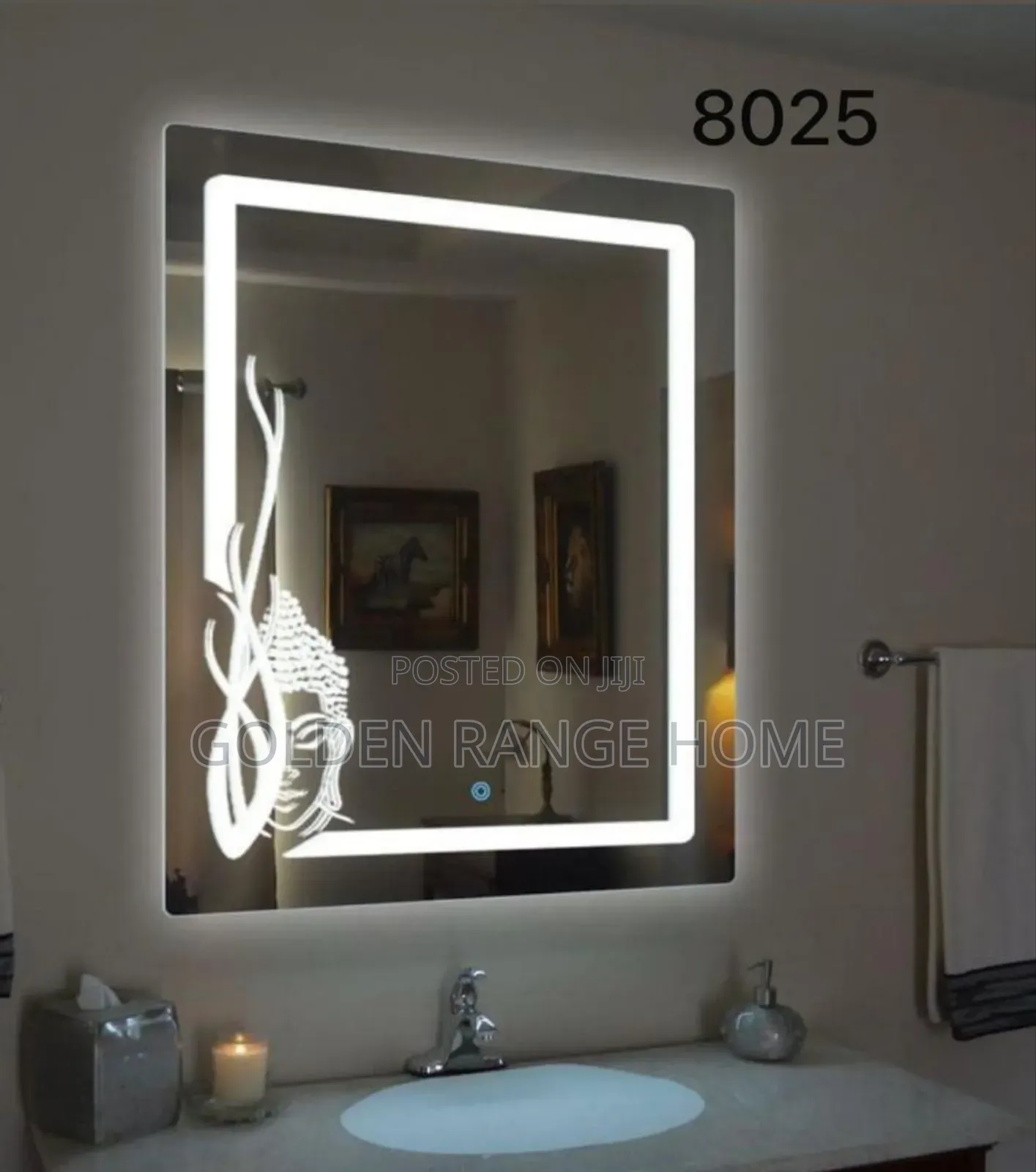 55*75cm Led Mirror Horizontal Installation