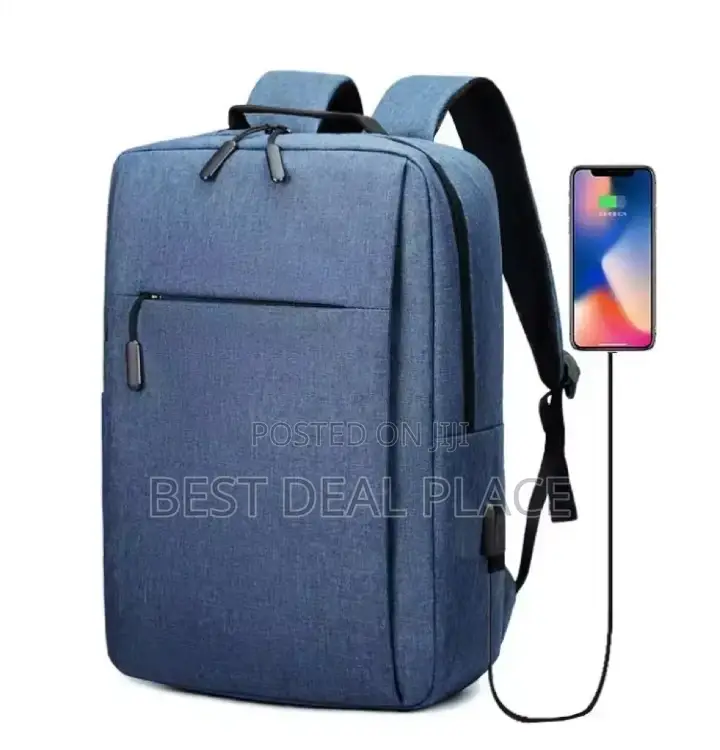 Office Computer Travel Backpack With Usb -blue