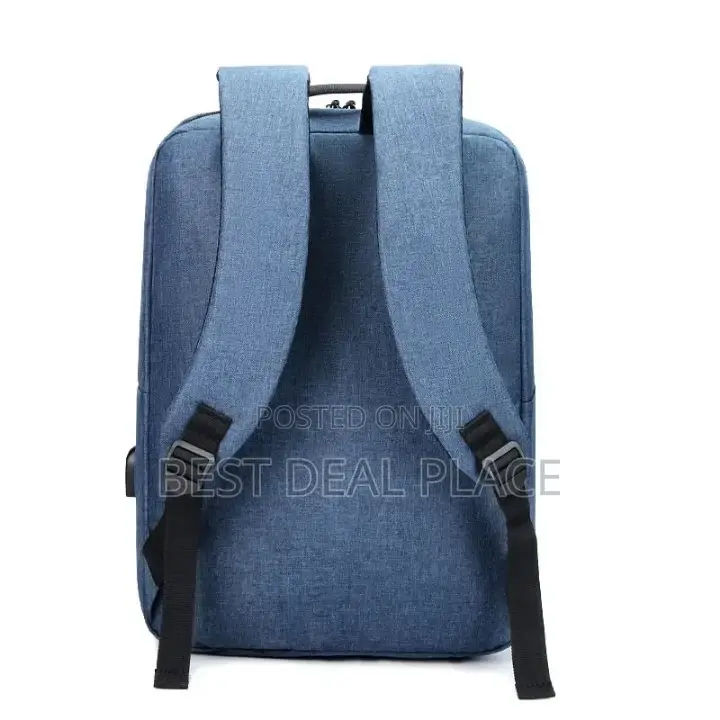 Office Computer Travel Backpack With Usb -blue