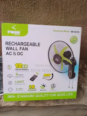 Iwin Rechargeable Wall Fan Ac Dc