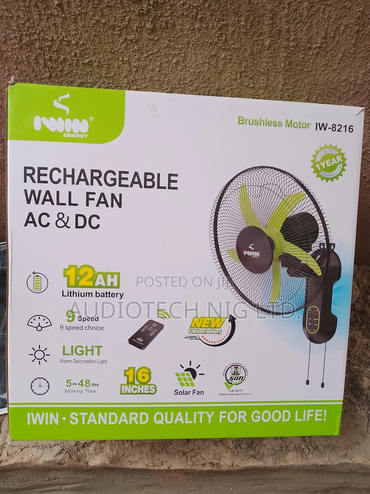 Iwin Rechargeable Wall Fan Ac Dc in Ikeja - Home Appliances, Ikem ...