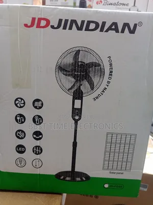 16" Jd Indian Solar Rechargeable Stand Fan