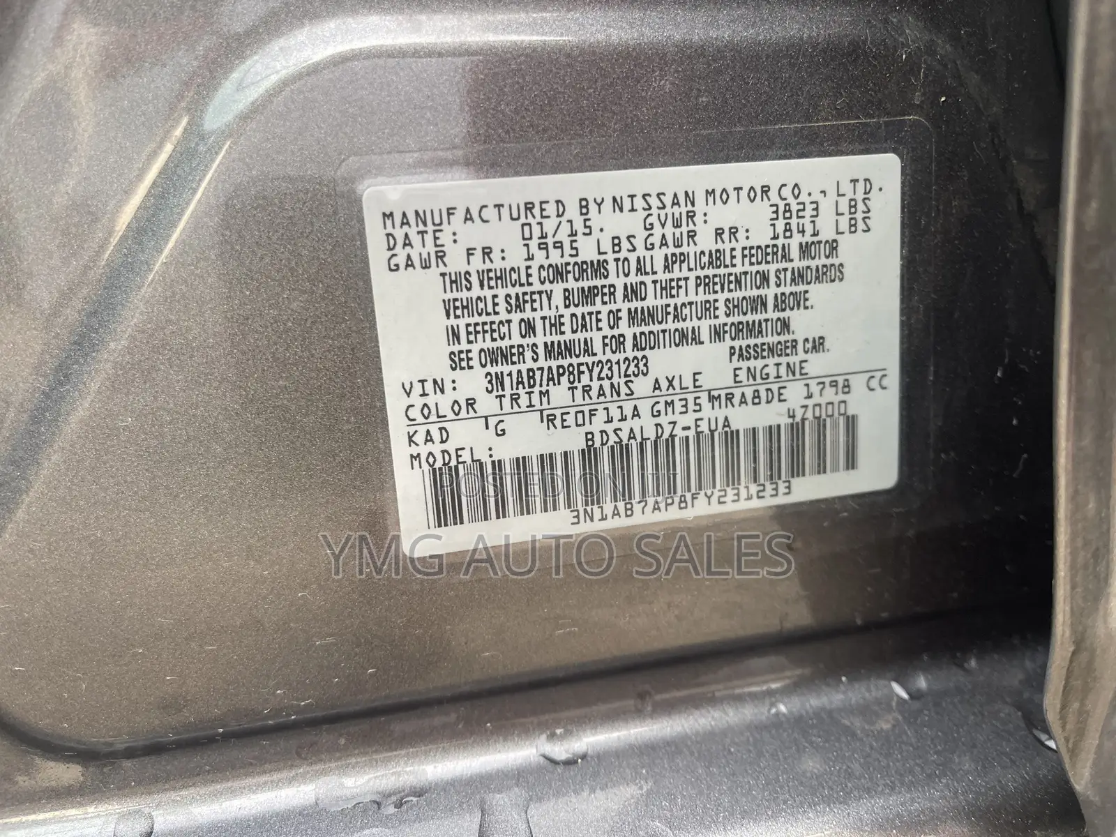 Nissan Sentra 2015 Gray