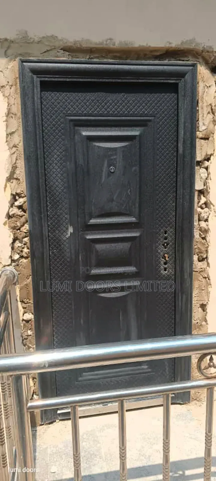 Security Door With Complete Handle Set