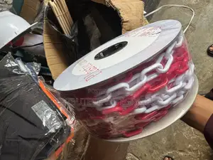 Plastic Chain Red/White 6mm X 25m