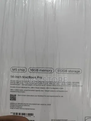New Laptop Apple Macbook Pro 2025 M5 14-Inch 16GB Apple M5 SSD 512GB