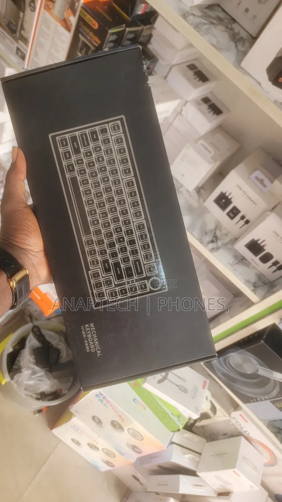 Game Mechanical Wireless Keyboard 75 Keys ,Monochrome Full Brightn