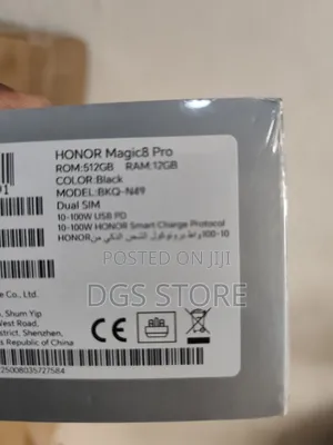 New Honor Magic 8 Pro 512 GB Black