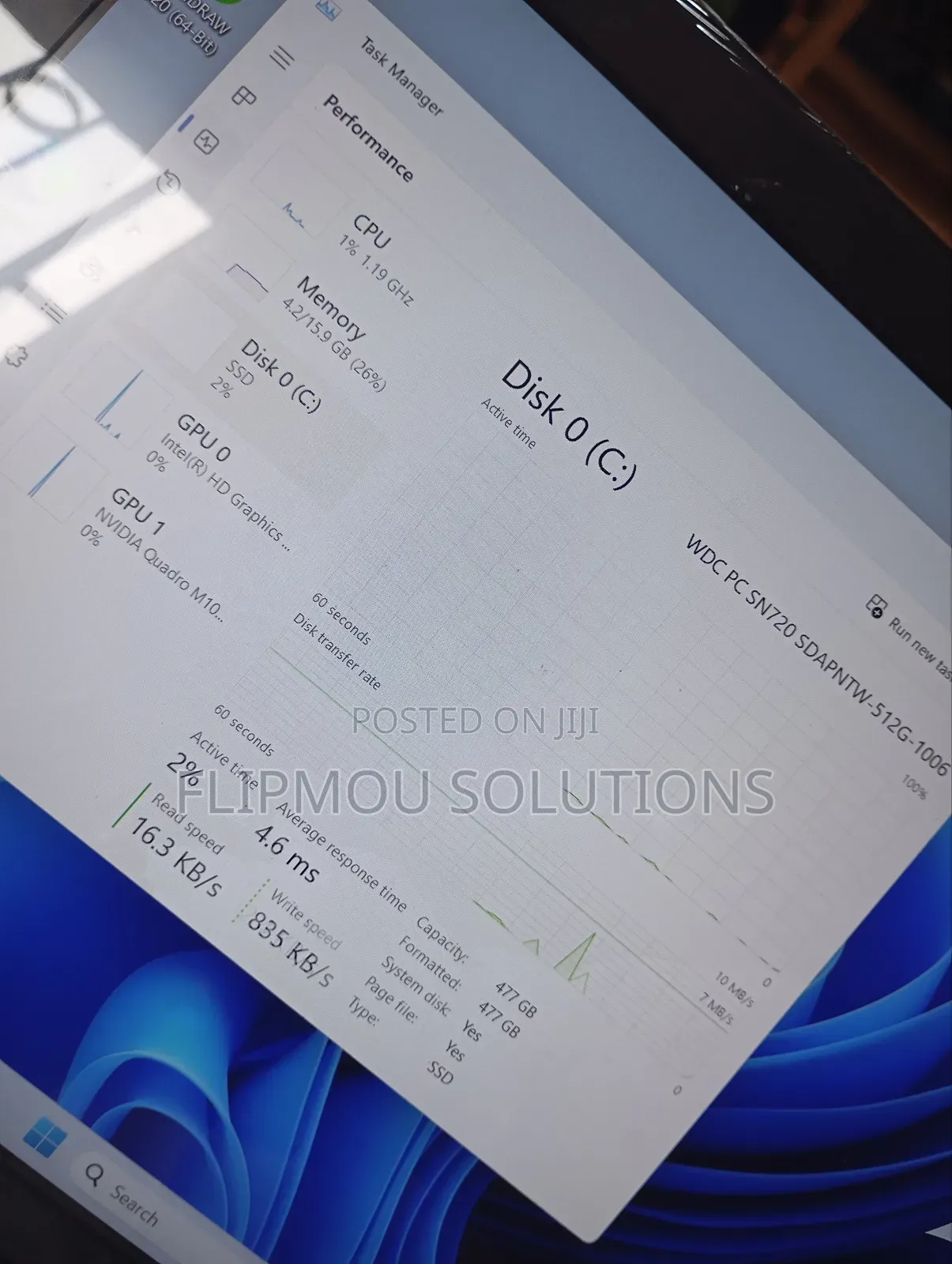 Laptop Dell Studio 15 1555 16GB Intel Xeon SSD 512GB