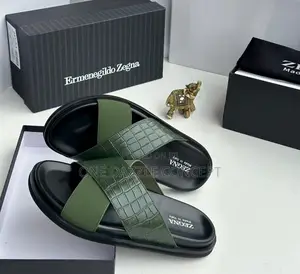 Zegna Men Cross Strap Slippers