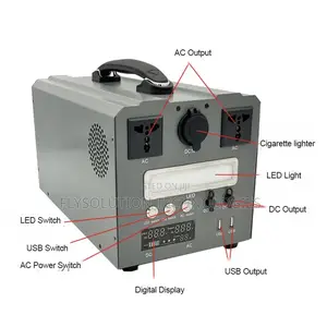 Portable Power Station 1kva 1kwh With A Pure Sine Wave Inverter