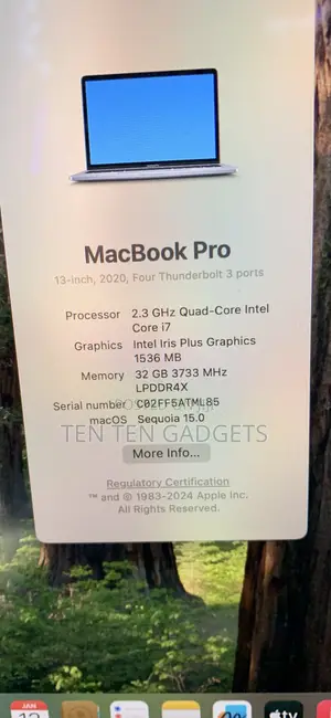 Laptop Apple MacBook Pro 2020 32GB Intel Core i7 SSD 512GB