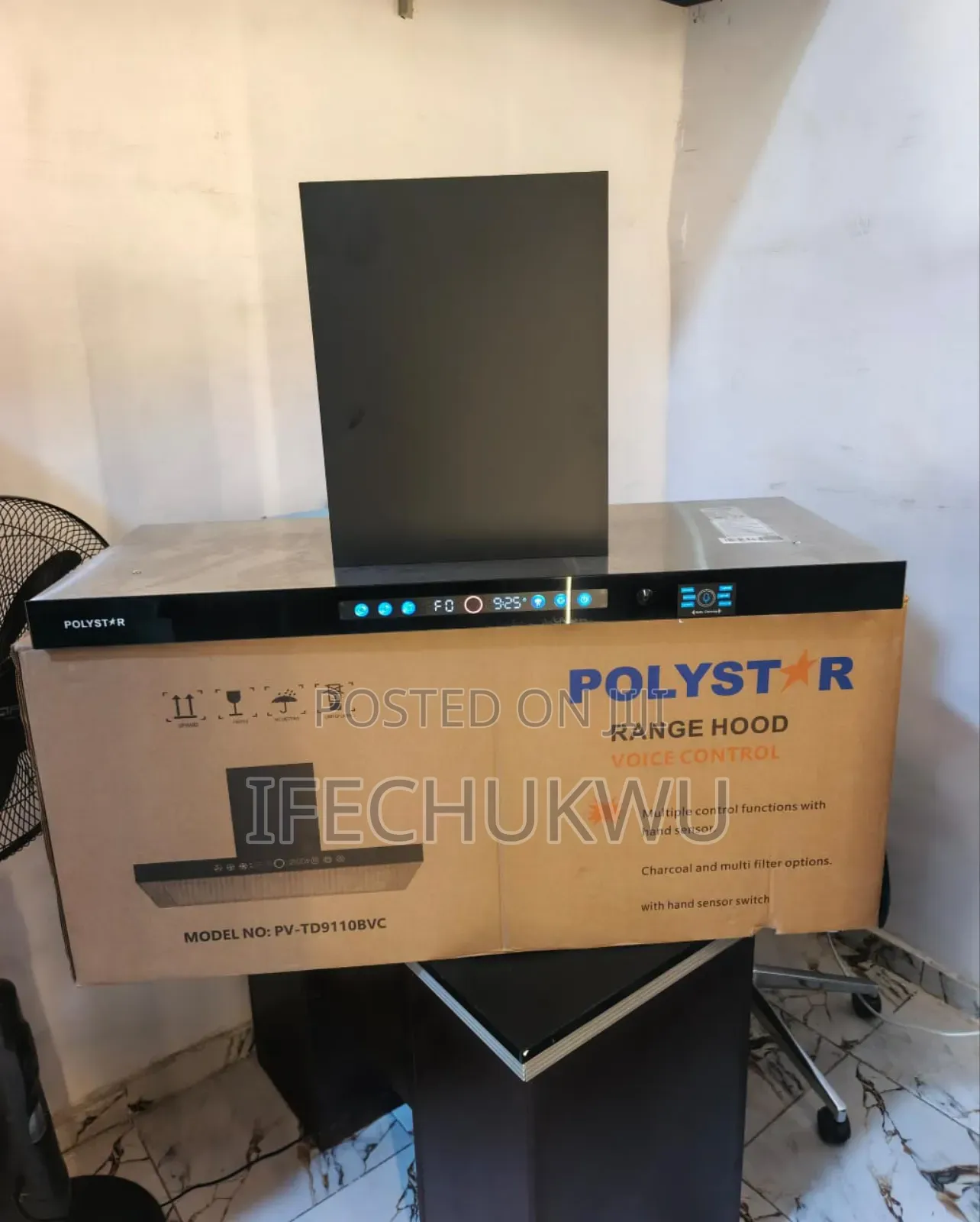 Original Polystar 90cm Voice Command Range Hood Smart Extractor Copper