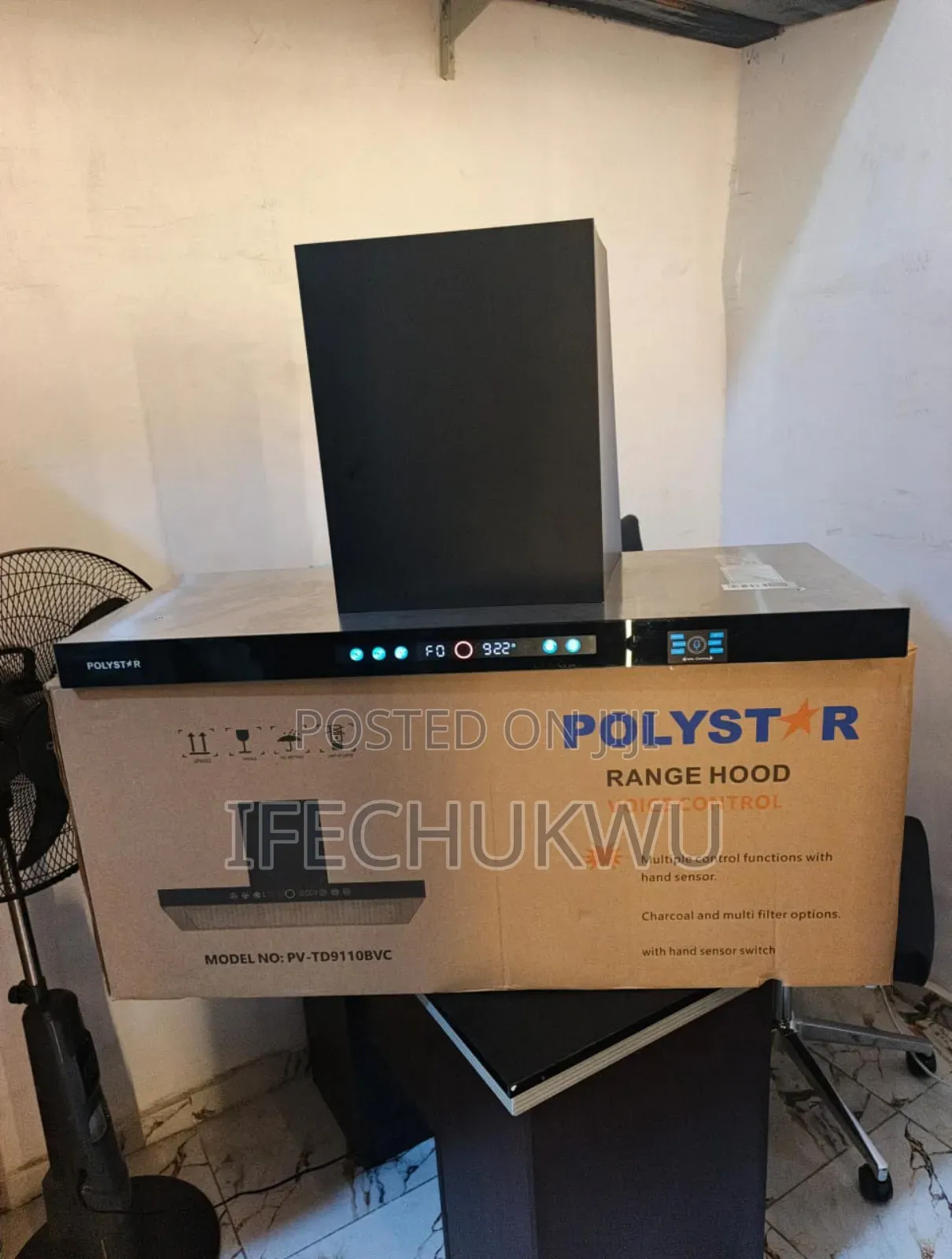 Original Polystar 90cm Voice Command Range Hood Smart Extractor Copper