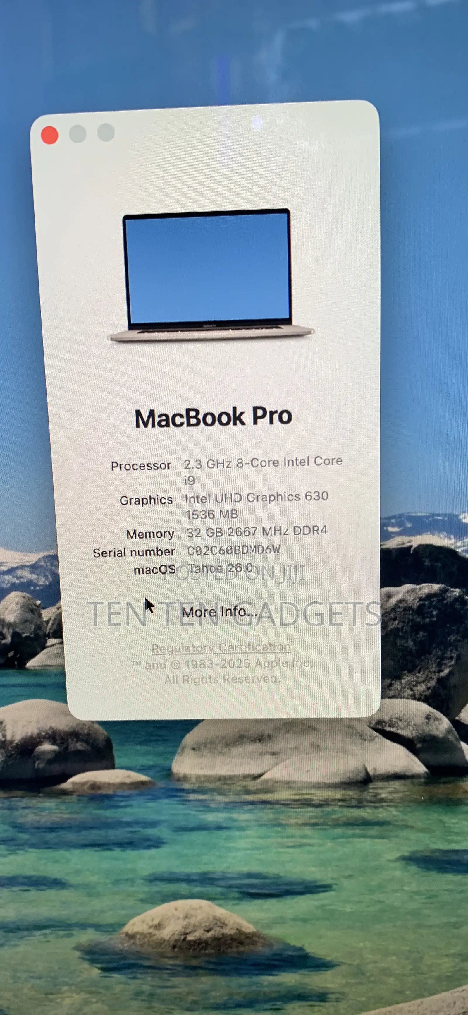Laptop Apple MacBook Pro 2019 32GB Intel Core i9 SSD 1T