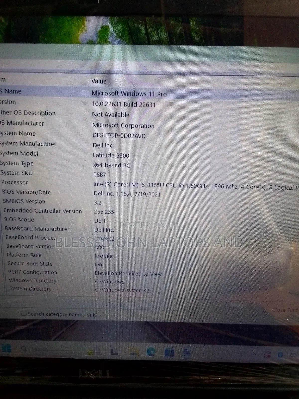 Laptop Dell Latitude 5300 8GB Intel Core i5 SSD 256GB