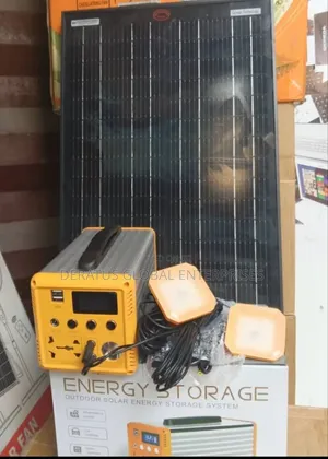 300w Solar Generator With 50w Solar Panel 2 Dc Bulb
