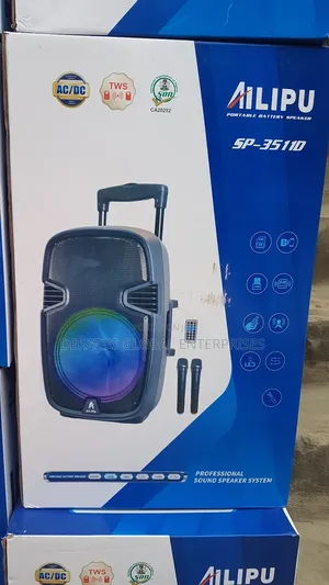Ailipu 15" Public Address System With 2 Microphone and Remote Control