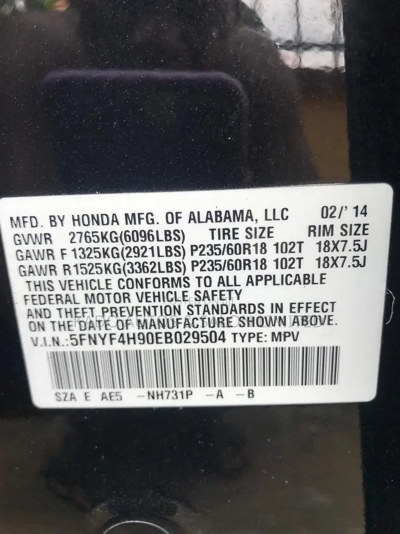 Honda Pilot 2014 Black