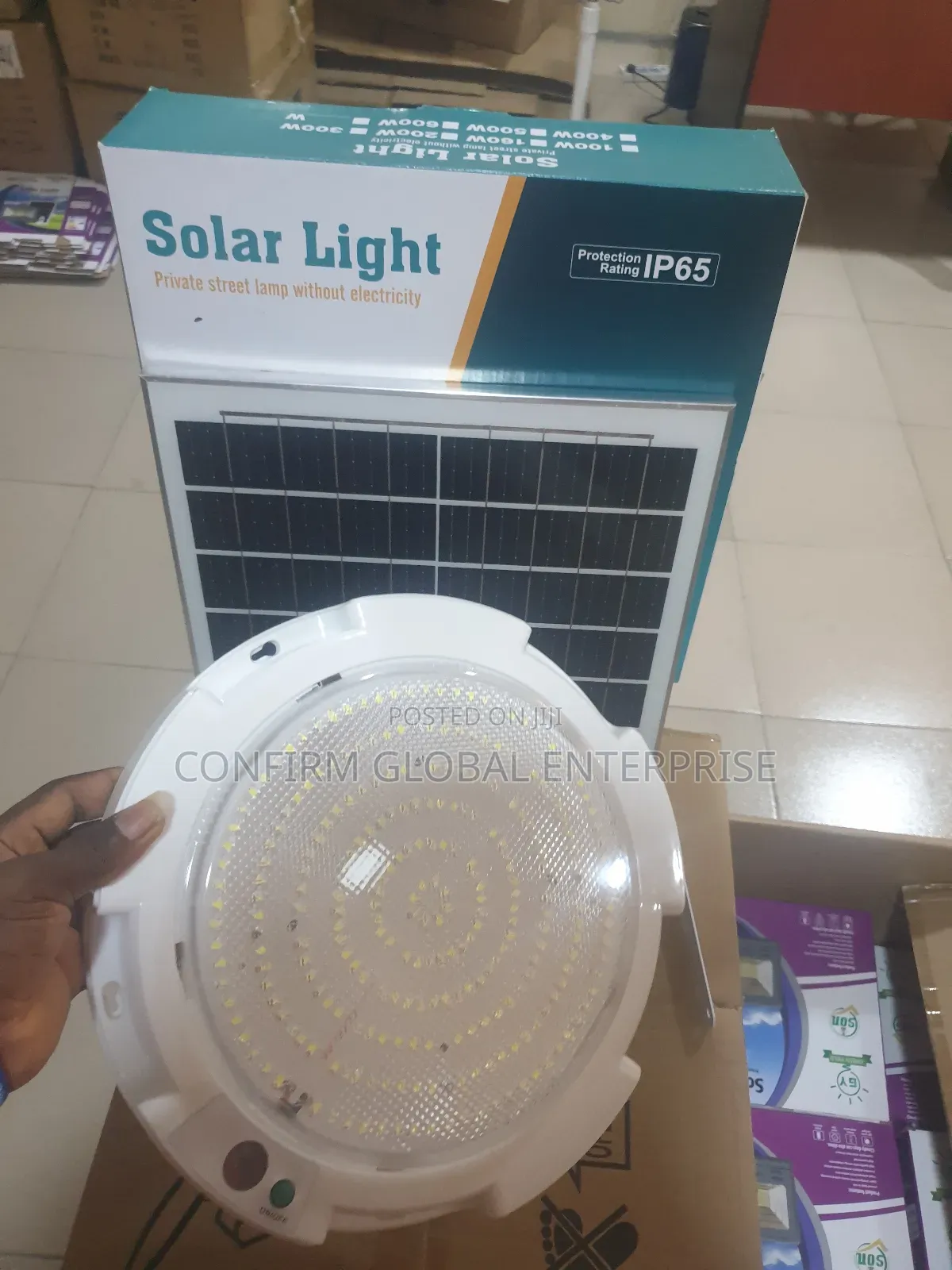 300w All Im One Solar Cieling Light With Solar Panel