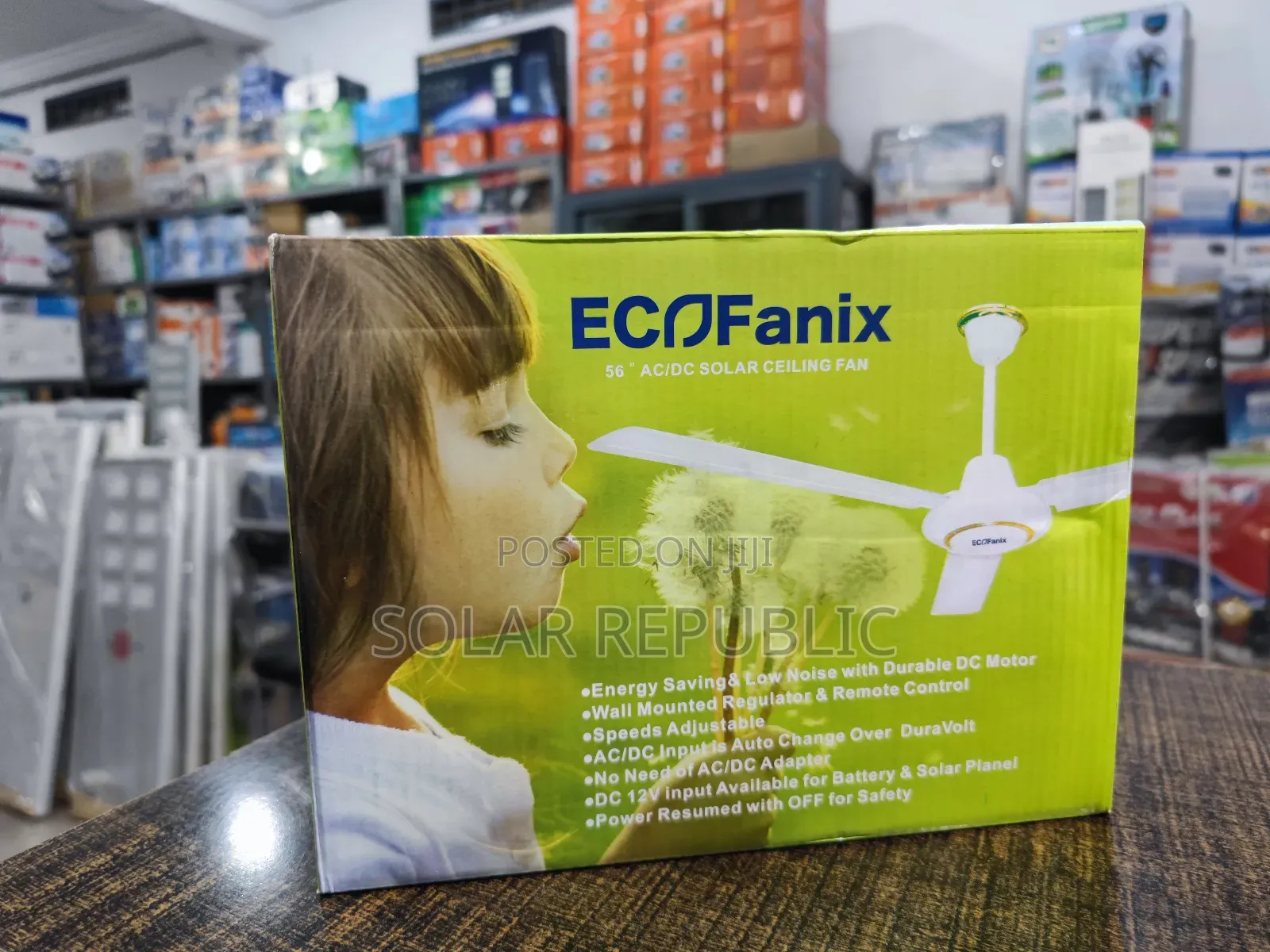 Solar Ceiling Fan 56"