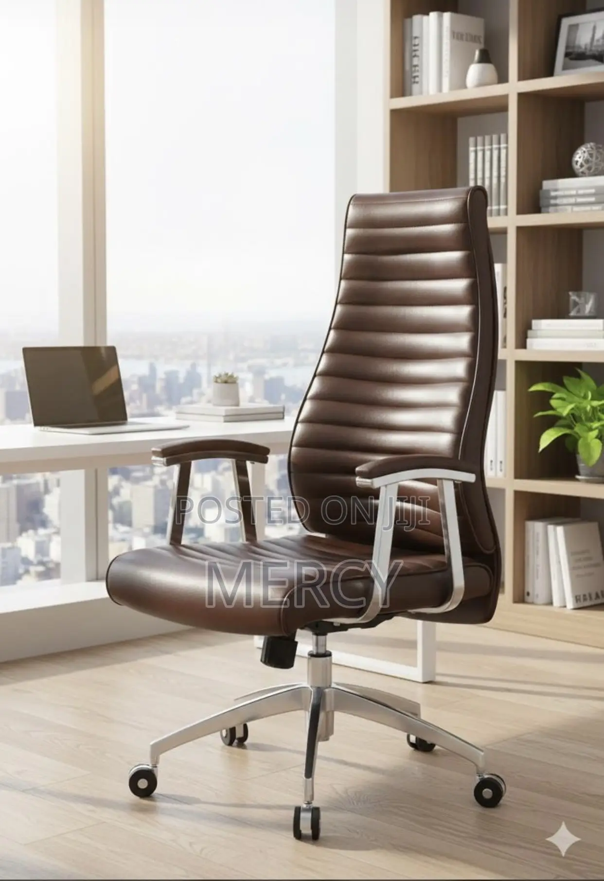 Brown Swivel Office Chair
