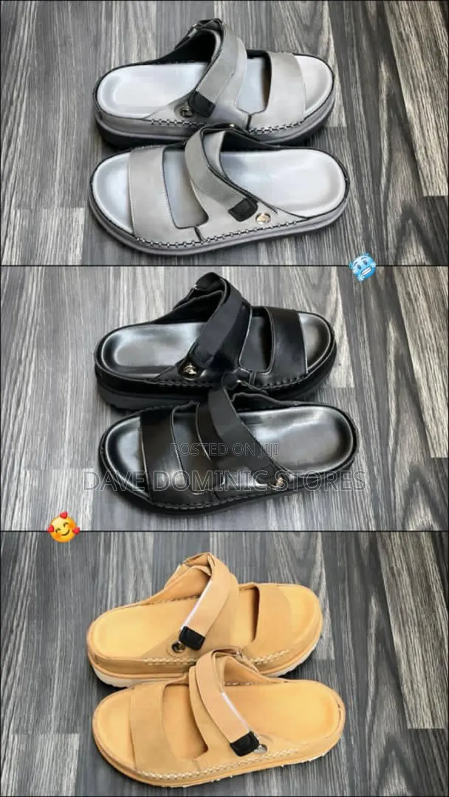 Ugg Two Cover Leather Slider Sandals