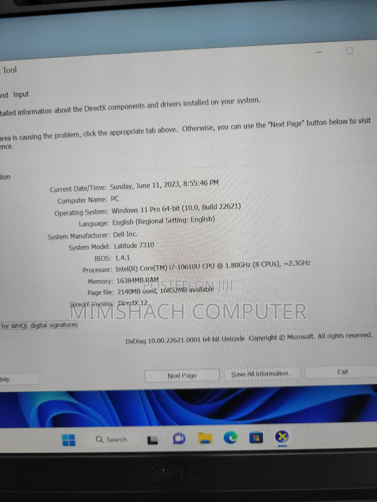 Laptop Dell Latitude 7320 16GB Intel Core I7 SSD 256GB