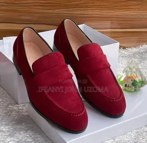 Classic Wine Color Suede Shoe