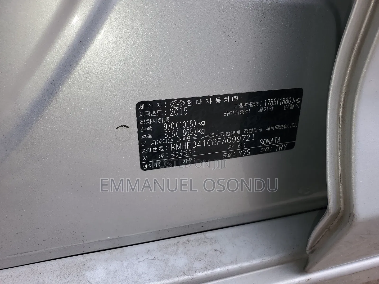 Hyundai Sonata 2015 Silver