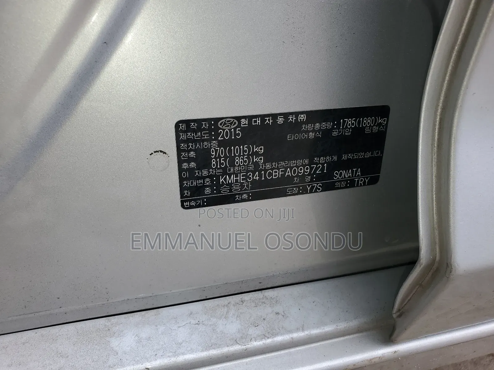 Hyundai Sonata 2015 Silver
