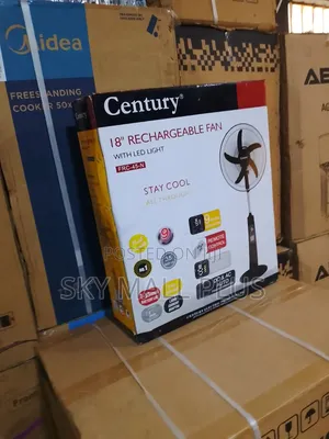 Century 18" Standing Fan – Rechargeable, Strong, Durable