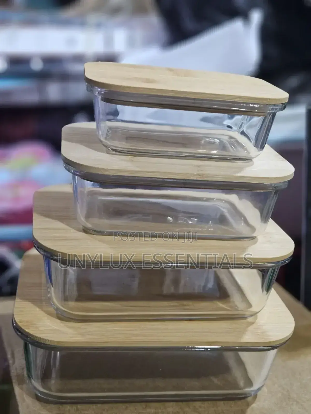 4pcs Borosilicate Glass Storage