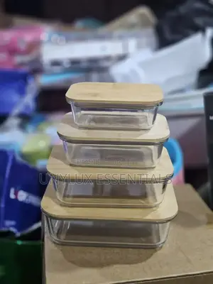 4pcs Borosilicate Glass Storage