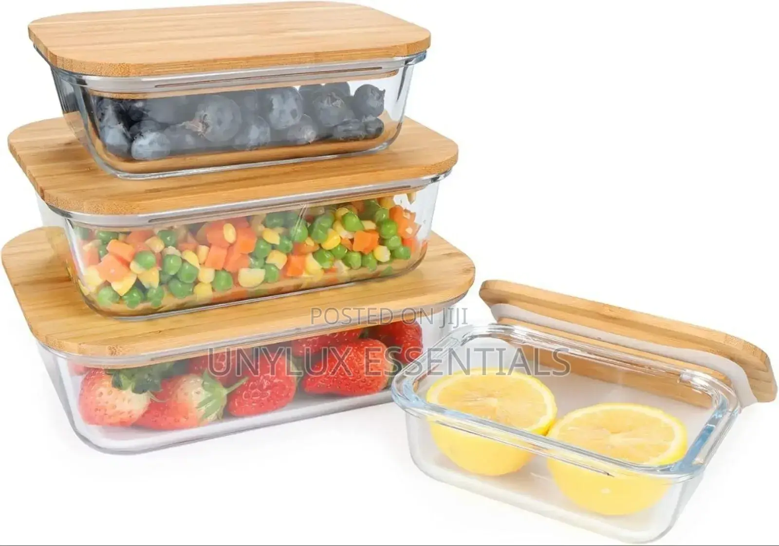 4pcs Borosilicate Glass Storage