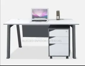 White Grey 1.2m Wooden Steel Office Desk